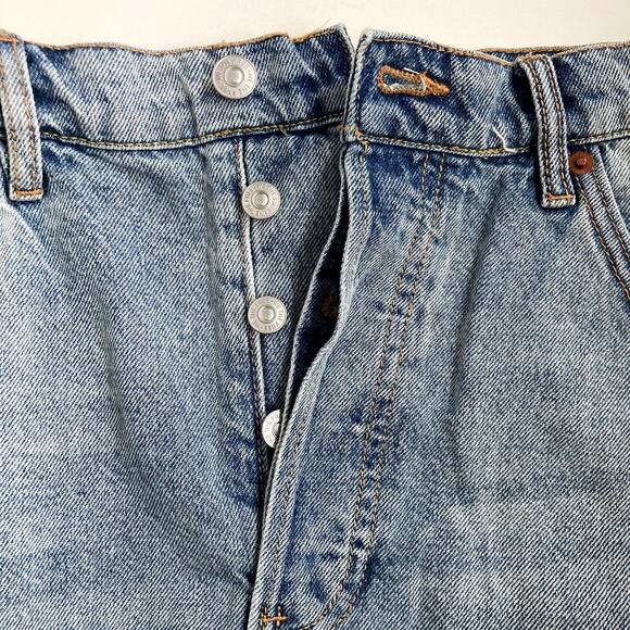 We The Free Distressed Denim Jean Skirt - 30 - Picture 4 of 11